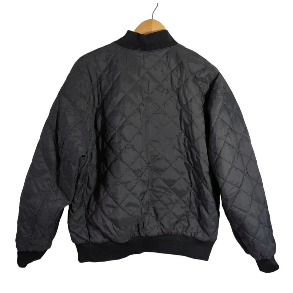 NIke Reversible Bomber Jacket Womens M‎ Black Loose Fit Full Zip